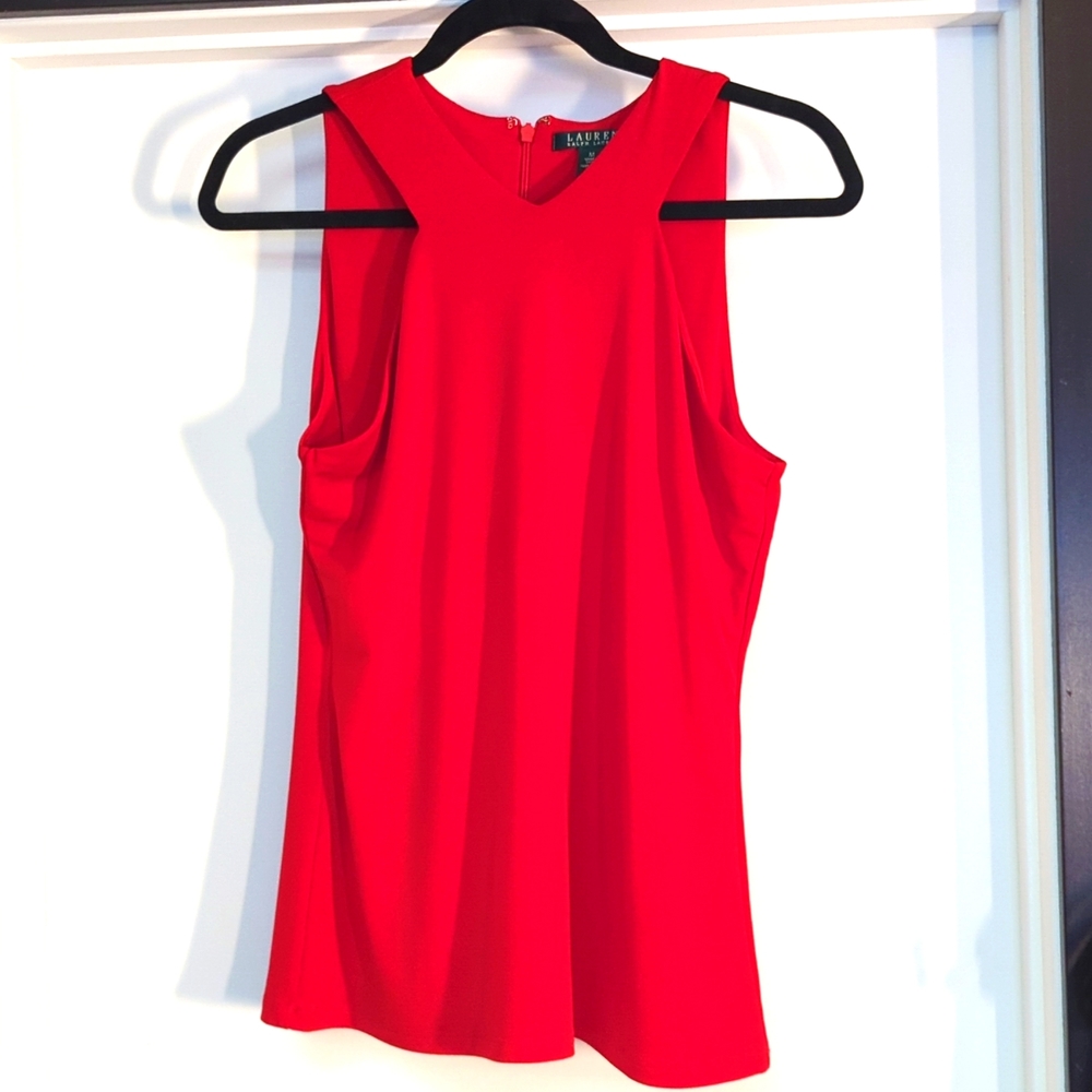 Lauren Ralph Lauren Red Sleeveless Top